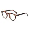 Gafas de alta definición con montura redonda sin graduación, anti luz azul, estilo retro artístico, adecuadas para rostros cuadrados y redondos, gafas ópticas de moda para mujer sin graduación