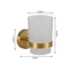 Comércio Exterior Transfronteiriço Aço Inoxidável Cromado Fundo Redondo Acessórios de Banheiro Conjunto de Seis Peças Porta-Toalha de Barra Única Argola para Toalha Porta-Papel Higiênico