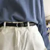 Cinturón de Piel Sintética para Mujer, Estilo Coreano, Modelo Nuevo Versátil, Cinturón de Mujer con Hebilla de Pin, Moderno Cinturón Decorativo para Jeans, Diseño Simple Estilo Ins