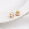 Fuerte Electrochapado Oro de 14K Microincrustado Circonita Separador de Rueda Perla Separador de Agujero Grande Passepartout Cintura Pequeña Accesorios para Joyería DIY