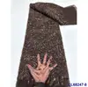 Grandes Adornos de Diamante, Bordado Fino, Tecido de Renda com Tule, Bordado Pesado com Miçangas, Tecido de Renda com Lantejoulas para Noivas