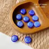 Bahía Azul Mar Azul Tonos Azules Cuentas de Cristal Checo Flor Mariposa Pintura Dorada Hecho a Mano Material DIY Accesorios