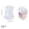 Molde de silicona para oso gato goteando pegamento diy incienso conejo posavasos de mesa adornos de aromaterapia para coche molde de yeso para velas