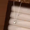 Colar de pepita de prata pura s999 estilo chinês "Ruyi" para mulheres, moda de nicho versátil estilo minimalista corrente pura de prata para a clavícula