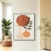 Pintura decorativa para parede de fundo de sofá de sala de estar estilo nórdico com plantas e flores, pintura de nicho de piso, pintura para pendurar no corredor de entrada