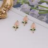 Colgante pequeño de aleación con forma de flor de tulipán dulce, hecho a mano, para pulsera, collar y joyería