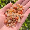Aventurina Roja Natural Mate Grava Partículas Pequeñas Aventurina Naranja Jade Adornos para Adorar a Buda Mandala Pegamento Botella de los Deseos