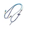 Collar con Cordón Trenzado Hecho a Mano para Colgante, Cordón para Thangka de Xizang, Ámbar y Cuentas Dzi Ajustable