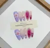 Nai Zi Unhas Vestíveis Feitas à Mão Série Estilo Europeu e Americano Coleção de Comércio Exterior Estilo Esculpido Pintado à Mão de Alta Qualidade Adesivos de Arte para Unhas Vestíveis
