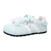 Zapatos de mujer dulces y elegantes de una sola tira con doble cordón, zapatillas de entrenamiento alemanas transpirables de suela fina estilo universitario, zapatos de verano ligeros con bloques de color