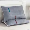 Juego de almohadas, almohada individual con funda, extraíble y lavable, apto para estudiantes y adultos, núcleo de almohada protector del cuello, se vende en pares
