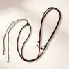 Collar de joya fina con cola, accesorios de cuerda, colgante ajustable tejido a mano, accesorios de cuerda, cordón para collar