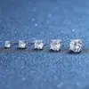 Brincos clássicos de quatro garras de estilo japonês e coreano temperamento feminino brincos de zircão da moda coreana Joker elegante joias de orelha atacado