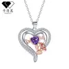 Knn-1019 Pingente de Rosa em Formato de Coração Desenho Animado Feminino Moda Tendência Europeia e Americana Colar de Mãe de Alta Qualidade