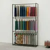 Suporte de etiqueta de tecido de camada dupla multiuso para lenços, expositor de amostras de cores de tecido, estante de exibição de têxteis para casa, estante de exibição de cortinas