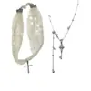 Collar Largo de Campana Estrellada Plateado para Mujer, Nuevo Modelo 2026, Accesorio de Cadena para Suéter de Lujo de Gama Alta de Nicho