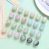 Cuentas de Cristal Estilo Japonés Palomitas de Maíz Doble Color Agujero Recto DIY Joyería Hecha a Mano Mano Collar Aretes Cuentas Accesorios
