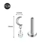 Novo piercing lábio unha 0,9 dentes F136 liga de titânio lua raio cone piercing lábio piercing orelha tragus zircônia 5A