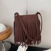 Bolso de Hombro Cruzado para Mujer Niche 2026 Otoño Nuevo para el Trabajo con Borlas Texturizado Moda Versátil Elegante Casual Simple