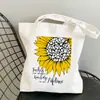 Bolsa de Lona Estampada Arco-Íris Professor Dia do Professor Bolsa de Ombro Estudante Moda Portátil Bolsa de Compras Comércio Exterior
