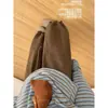 Pantalones Cargo Florales Marrones de Pierna Ancha para Mujer, Tallas Grandes, Estilo Otoñal de Moda, Populares Este Año para Figuras Petite
