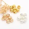 Color Oro 18K Conservación del Color Cuentas Sueltas Accesorios Cuentas Espaciadoras Cuentas de Transferencia en Relieve Joyería DIY Pulsera Collar Accesorios con Cuentas Venta al por Mayor