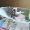Nuevos Accesorios de Resina de Pato de Color Sólido Mini Lindos Adornos Pequeños Tridimensionales Colgante Joyería DIY