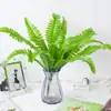 18 samambaias grandes folha persa verde planta de folha grande artificial buquê flor artificial decoração de corredor de casamento acessórios