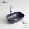 Maotao Colorido Simple Lavabo de Mesa Hogareño Baño Lavabo Cerámico Balcón Apartamento Pequeño Lavabo Artístico Lavabo