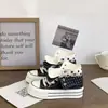 Sapatos de Lona de Mola Bell 2026 Doce Bolinhas Novo Cano Alto Sola Grossa Sapatos Femininos Versátil Casual Tênis 6969