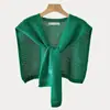 Xale Vintage de Tricô Vazado Estilo Hong Kong Peça Externa Pequeno Ombro Empilhado Top Novo Estilo Lenço Fino Feminino de Verão