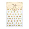 Populares Calcomanías para Uñas de Flor Estampada en Oro, Clásicas Lujosas Calcomanías Decorativas para Uñas de Flores Pequeñas Tridimensionales Doradas y Plateadas