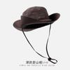Sombrero de verano para acampar al aire libre, de secado rápido, para montañismo, para hombres y mujeres, con cordón japonés, para pesca, con protección solar, sombrero de pescador, sombrero de vaquero occidental.