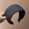 Faixa de Cabeça Acolchoada com Aba Larga Estilo Yimengling Atualizada, Design de Coroa Alta Faz o Rosto Parecer Menor, Acessório de Cabelo Tricotado para Mulheres, Versátil para Todas as Estações