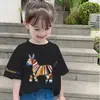 Camisetas Transpirables de Algodón Puro de Manga Corta para Niños y Niñas, Nuevo Estilo de Verano, Cómodas Camisetas de Manga Media para Niños Medianos y Grandes