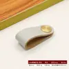 Manijas de Cuero de Color Latón Transfronterizas para Gabinetes, Estilo Sencillo para Armarios y Cajones, Manijas de Cuero de Cobre Puro para Bolsos y Cajas