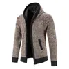 Comercio exterior Suéter con capucha nuevo para hombre 2024 otoño e invierno Suéter grueso con forro polar Abrigo de suéter Chaqueta casual para hombre