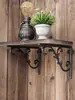 Soporte Triangular de Hierro Fundido Grueso Estilo Europeo Retro Soporte de Estante Fijo de Ángulo Recto Montado en Pared Soporte de Estante con Carga