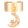 Europeu e americano luz luxo alto sentido garra de gato olhos zircão pingente anel feminino nicho design atacado