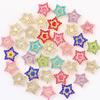 Flor de doble capa con incrustaciones de diamantes de cinco estrellas de 15 mm, cosida a mano, con forma de sol, con forma de garra, con forma de corazón, para el cabello, accesorios de joyería de bricolaje con diamantes de imitación.