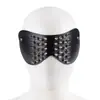 Productos de novedad para adultos BDSM, máscara de bondage, uso transfronterizo femenino, estilo extranjero, máscara de ojos de cuero negro con púas