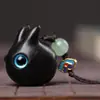 Sándalo Verde Tallado Conejo Tangyuan Cadena para Teléfono Colgante Año del Conejo Pareja Doce Signos del Zodíaco Colgante para Bolsa Llavero de Coche