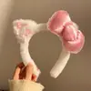 Tiara Fofa de Pelúcia Cabeça de Gato Kt para Mulheres 2025 Nova Alta Qualidade Especial para Lavar o Rosto Moda Tiara Grampo de Cabelo Coque de Cabelo Acessório de Cabeça
