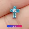 Pendientes de Aleación de Titanio F136 Cruz Grande de Azúcar Rocoso Hilo Interno Clavo para Hueso de Oreja Clavo para Labio Joyería para Piercing Corporal de Titanio G23