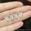 Coleção de Cristal Branco Natural, Contas de Abóbora, Contas de Flor de Maracujá, Acessórios Artesanais, Pulseiras DIY Feitas à Mão, Joias da Moda