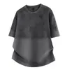 Direto do FabricanteEdição Especial Transfronteiriça M-8XL Camiseta Gola Redonda Manga Curta para Homens, Blusa Casual Respirável de Manga Meia