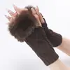 Guantes Peludos Cortos en Forma de Diamante Nuevas Mangas de Lana para Otoño e Invierno Mangas Falsas para Mujer Mangas de Muñeca y Brazo Cálidas de Punto sin Dedos