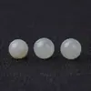 Pulsera de cuentas redondas de jade Hetian natural transparente como el hielo de 6 mm, pulsera de la fortuna unisex, cuentas espaciadoras, accesorios para joyería DIY, venta al por mayor