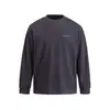 Camiseta informal de manga larga retro a la moda estilo japonés Rumeng para hombre, top de otoño holgado sencillo con cuello henley para commuting