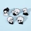 Hombre Japonés Creativo Batalla de Hechizos Estilo Blanco y Negro Lindo Cinco Iluminaciones Broche Metálico Insignia de Aleación Accesorios Pin